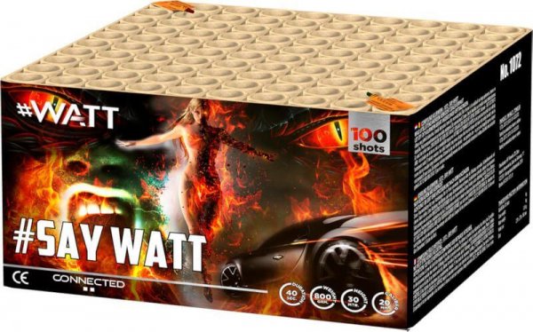 Say Watt - Kräftiges 100 Schuss Verbundfeuerwerk aus der #Watt Reihe 