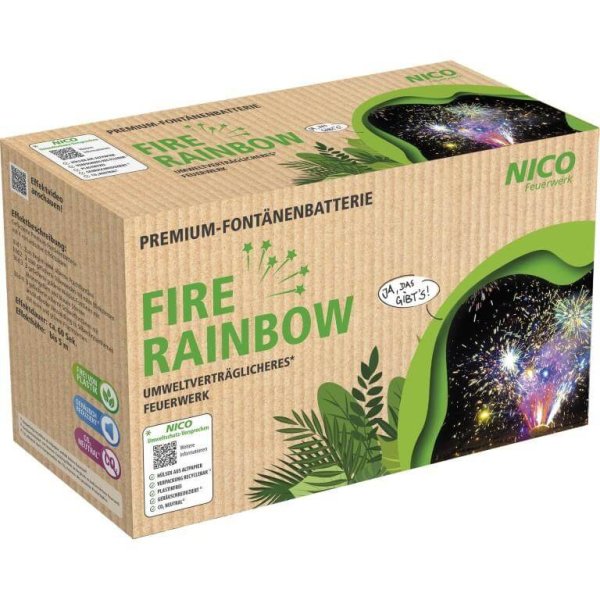 Fire Rainbow - Fontänenbatterie aus der Nico Green Line 