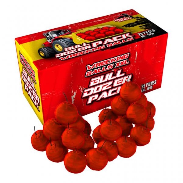 25 dicke Crackling Bälle in einem Bulldozer Pack