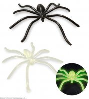 6 gruselige Spinnen in schwarz und Neon