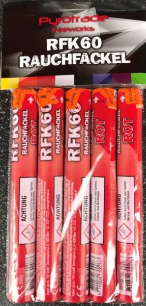 Rauchfackeln rot - 5er Pack im Pyrolager.de