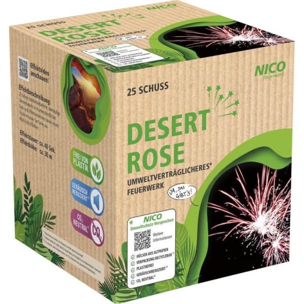 Desert Rose 25 Schuss Nico Green Line Feuerwerk