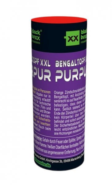 Purpur XXL Bengaltopf mit 60 Sekunden Brenndauer